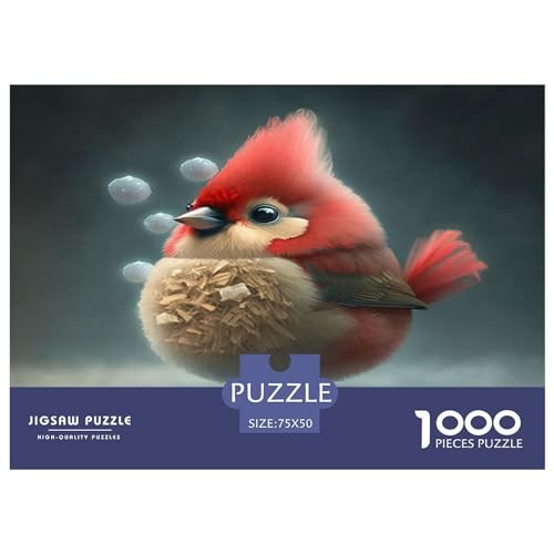 1000-teiliges Puzzle, süßes Vogel-Puzzle für Erwachsene, Holzpuzzle, Lernspiel für erwachsenes Kind, 1000 Teile (75 x 50 cm) von GQmoney