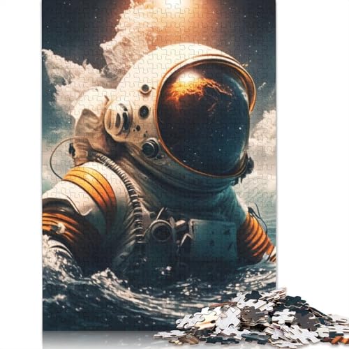 1000-teiliges Puzzle „Astronaut im Ozean“, Schwierigkeitsgrad, Lernspiel, Spielzeug, Familiendekoration, 1000 Teile (75 x 50 cm) von GQmoney
