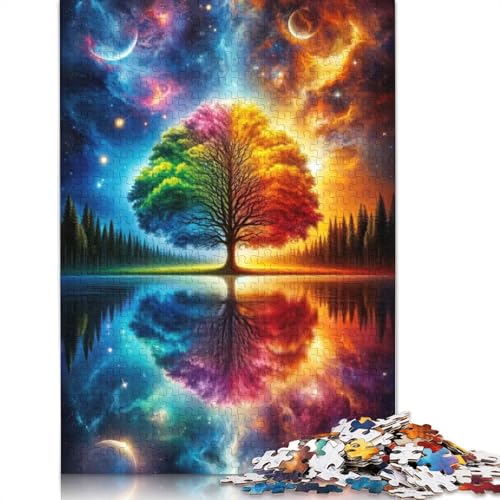 1000-teiliges Puzzle „Baum des Lebens“, spirituelles Puzzle für Erwachsene, Geschenke, Holzpuzzles für Erwachsene und Teenager, Familienunterhaltungsspielzeug, 1000 Teile (75 x 50 cm) von GQmoney