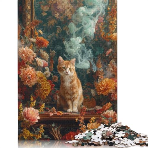 1000-teiliges Puzzle „Blumenmajestätisch“ für Erwachsene, Holzpuzzle für Erwachsene, Lernspiel, Herausforderungsspielzeug, 1000 Stück (75 x 50 cm) von GQmoney