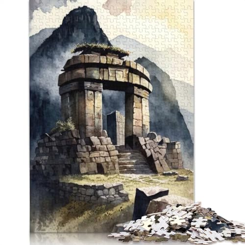 1000-teiliges Puzzle „Der Sonnentempel in Peru“ für Erwachsene, Puzzles für Erwachsene, Puzzles, einzigartige Heimdekoration und Geschenke, 1000 Teile (75 x 50 cm) von GQmoney