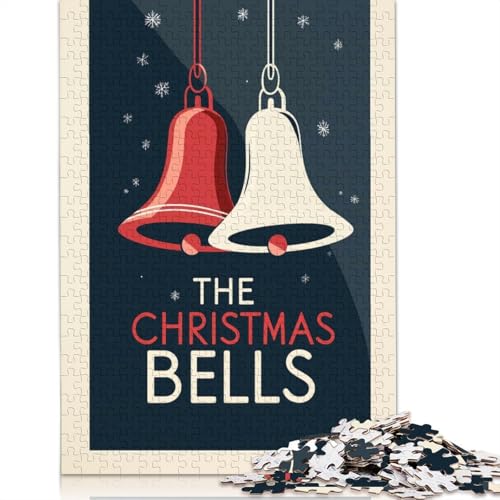 1000-teiliges Puzzle „Die Weihnachtsglocken“ für Erwachsene, Puzzle für Erwachsene und Jugendliche ab 12 Jahren, 1000 Teile (38 x 26 cm) < von GQmoney