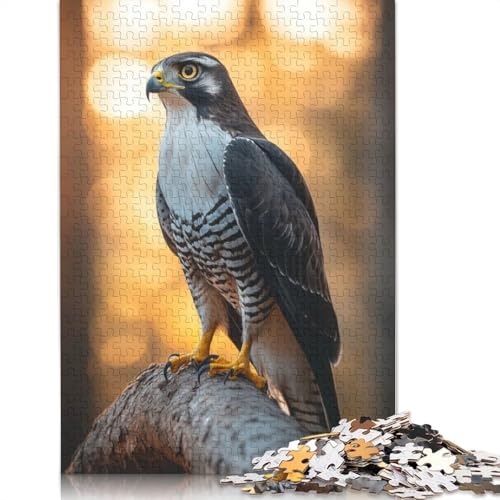 1000-teiliges Puzzle „Habicht auf einem AST“, Schwierigkeitsgrad für Erwachsene, Lernspielzeug, Spiele, 1000 Teile (75 x 50 cm) von GQmoney