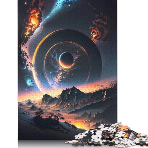1000-teiliges Puzzle „Kosmische Alien-Landschaft“ für Erwachsene und Teenager. Holzpuzzles für Teenager, Geschenke, Entspannungspuzzles, Spiele, 1000 Stück (75 x 50 cm) von GQmoney