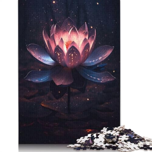 1000-teiliges Puzzle „Magischer Lotus“ für Erwachsene Teenager, Puzzle für Erwachsene, Lernspiel für Erwachsene, 1000 Teile (75 x 50 cm) von GQmoney