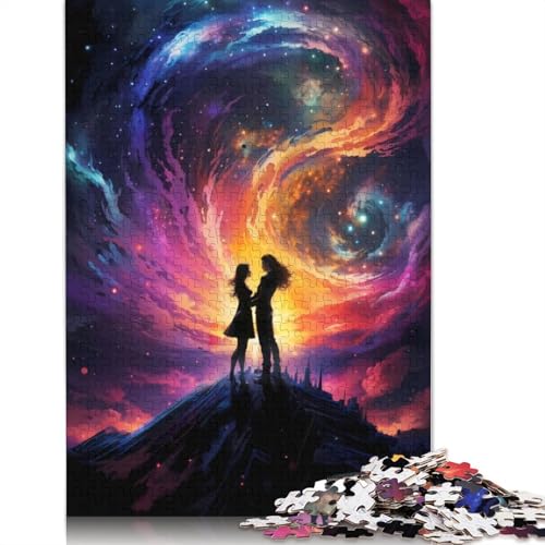 1000-teiliges Puzzle „Universe in Our Arms“ für Erwachsene Teenager. Holzpuzzle für Erwachsene, Lernspiel, Herausforderungsspielzeug, 1000 Teile (75 x 50 cm) von GQmoney
