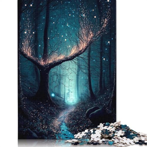 1000-teiliges Puzzle „Verträumter Fantasiewald“ für Erwachsene Teenager. Holzpuzzle für Erwachsene, Lernspiel, Herausforderungsspielzeug, 1000 Stück (75 x 50 cm) von GQmoney