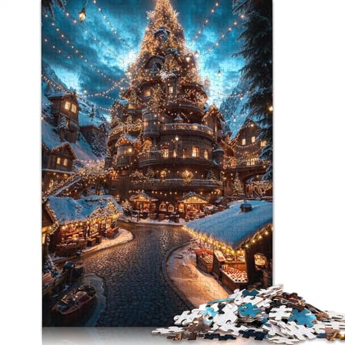 1000-teiliges Puzzle „Verzaubertes Weihnachtsdorf“ für Erwachsene, Puzzle für Erwachsene und Jugendliche ab 12 Jahren, 1000 Teile (75 x 50 cm) < von GQmoney