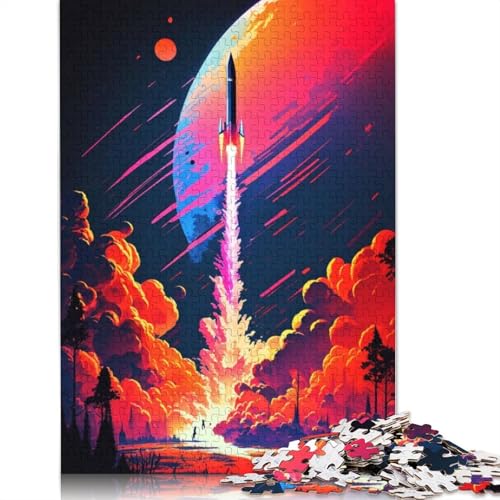 1000-teiliges Puzzle „Weltraumreise“, Schwierigkeitsgrad für Erwachsene, Lernspielzeug, Spiele, Familiendekoration, 1000 Stück (38 x 26 cm) von GQmoney