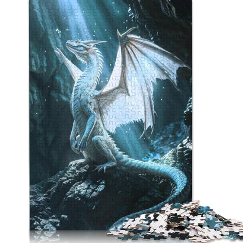 1000-teiliges Puzzle „White Dragons Resurgence“, Schwierigkeitsgrad für Erwachsene, Lernspielzeug, Spiele, Familiendekoration, 1000 Stück (75 x 50 cm) von GQmoney