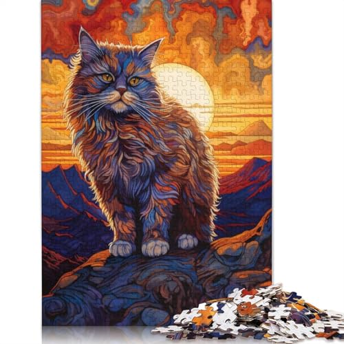 1000-teiliges Puzzle für Erwachsene, Perserkatze 4, Puzzle für Erwachsene, Holzpuzzles, Familienspiele, Weihnachts- und Geburtstagsgeschenke, 1000 Stück (75 x 50 cm) von GQmoney