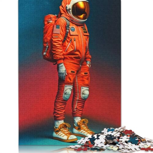 1000-teiliges Puzzle im Astronautenstil. Familienspaß-Puzzle für Erwachsene und anspruchsvolles Spiel, Spiele zum Stressabbau und einzigartige Geschenke. 1000 Teile (38 x 26 cm) von GQmoney