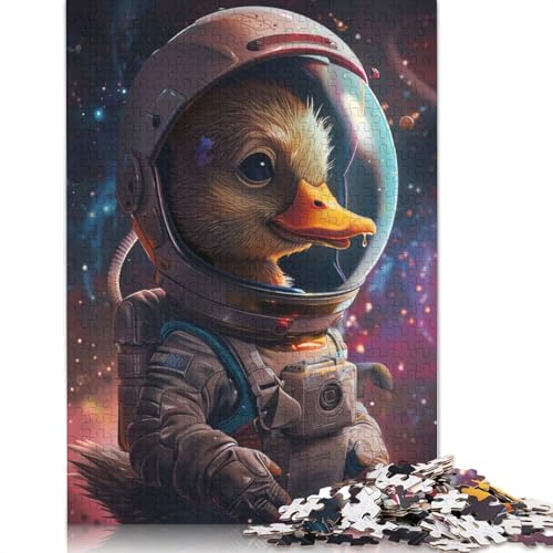 1000-teiliges Puzzle mit Enten-Astronautenmotiv, Schwierigkeitsgrad für Erwachsene, Lernspielzeug, Spiele, 1000 Stück (75 x 50 cm) von GQmoney