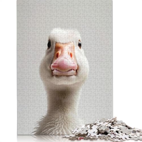 1000-teiliges Puzzle mit Gänsegesicht für Erwachsene, pädagogisches Spiel, Lernspielzeug, Geschenke, 1000 Teile (38 x 26 cm) von GQmoney
