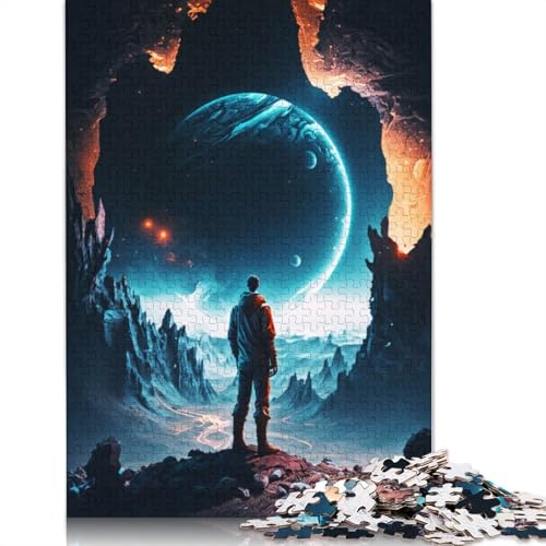 1000-teiliges Puzzle mit Planeten-Galaxie-Charme, Schwierigkeitsgrad für Erwachsene, Lernspielzeug, Spiele, Familiendekoration, 1000 Stück (38 x 26 cm) von GQmoney