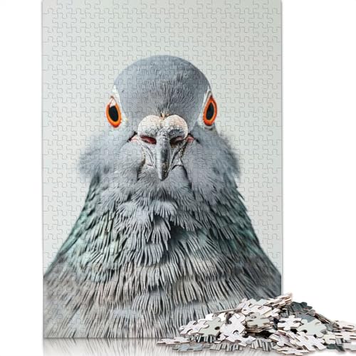 1000-teiliges Puzzle mit Taubengesicht, Schwierigkeitsgrad für Erwachsene, Lernspielzeug, Spiele, 1000 Stück (75 x 50 cm) von GQmoney