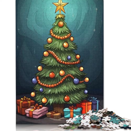 1000-teiliges Puzzle mit Weihnachtsbaum-Vibes für Erwachsene, Puzzle, Lernspiel, Herausforderungsspielzeug, 1000 Stück (75 x 50 cm) von GQmoney