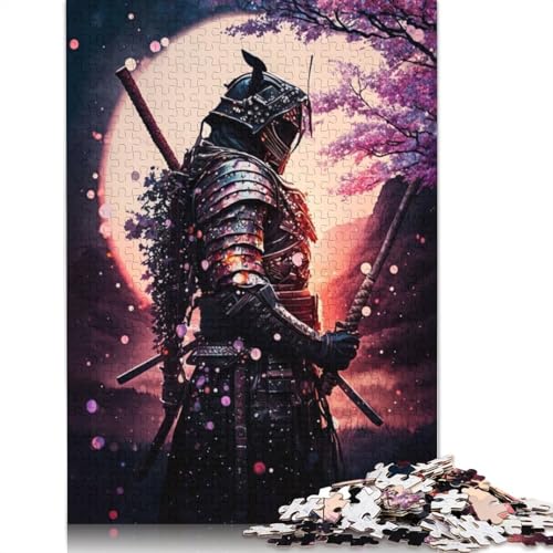 1000-teiliges Puzzle mit japanischem Samurai-Kämpfer, Schwierigkeitsgrad für Erwachsene, Lernspielzeug, Spiele, Familiendekoration, 1000 Stück (38 x 26 cm) von GQmoney
