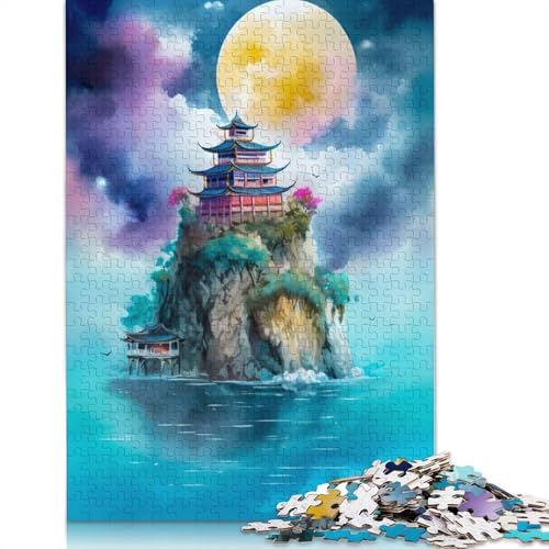 1000-teiliges Puzzle mit kleinem See, Schwierigkeitsgrad, Puzzle, Lernspiele, Spielzeug, 1000 Stück (75 x 50 cm) von GQmoney