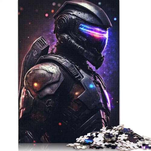 1000-teiliges Puzzle mit schwarzer Rüstung, Schwierigkeitsgrad, Lernspiele, Spielzeug, 1000 Teile (75 x 50 cm) von GQmoney