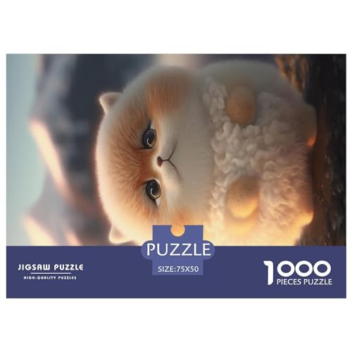 1000-teiliges Puzzle mit süßem Hund, für Erwachsene, Teenager, Kinder, großes Puzzle, Spielzeug, Geschenk, pädagogisch, intellektuell, dekomprimierend, Spaß, Familienspiel, 1000 Teile (75 x 50 cm) von GQmoney