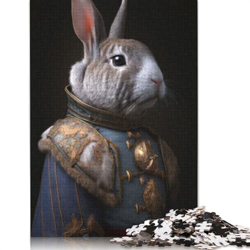 1000-teiliges Puzzlespiel, Napoleon-Kaninchen-Puzzle für Erwachsene, Holzpuzzle, Lernspiel, Herausforderungsspielzeug, 1000 Stück (75 x 50 cm) von GQmoney