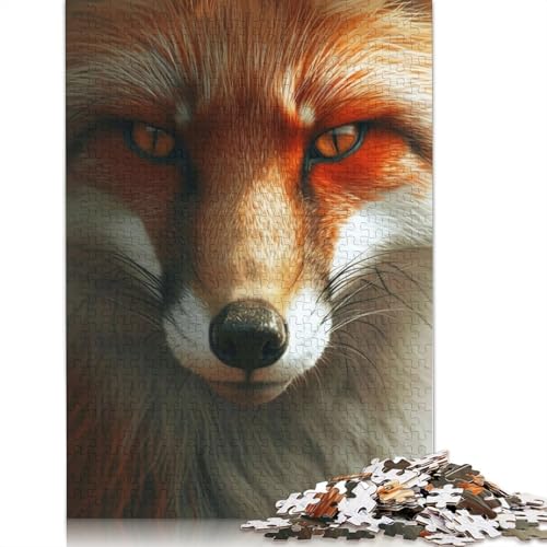 1000-teiliges Rotfuchs-Puzzle, Puzzle für Erwachsene, Schwierigkeitsgrad: Puzzle, Lernspiel, Spielzeug, 1000 Teile (38 x 26 cm) von GQmoney