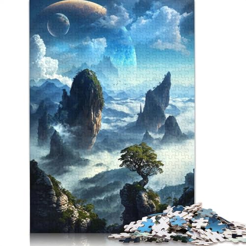 1000-teiliges Skyborne Peaks Horizon-Puzzle für Erwachsene, Geschenke, Holzpuzzles für Erwachsene und Teenager, Familienunterhaltungsspielzeug, 1000 Teile (75 x 50 cm) von GQmoney