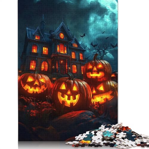 1000-teiliges Spukhaus-Halloween-Puzzle für Erwachsene, Puzzle für Erwachsene, Alter 14+, 1000 Teile (38 x 26 cm) von GQmoney