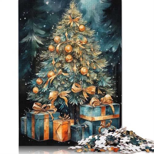 1000-teiliges Weihnachtsfeier-Puzzle für Erwachsene, Puzzles, Lernspielzeug, 1000 Stück (75 x 50 cm) von GQmoney