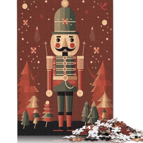 1000-teiliges Weihnachtspuzzle mit lustigem Nussknacker für Erwachsene, Papierpuzzle für Erwachsene, Lernspiel, Herausforderungsspielzeug, 1000 Teile (38 x 26 cm) von GQmoney