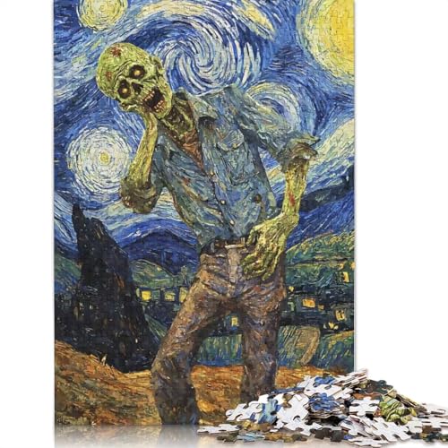 1000-teiliges Zombie-Sternennacht-Papierpuzzle, Papierpuzzle für Erwachsene und Jugendliche ab 12 Jahren, 1000 Teile (38 x 26 cm) von GQmoney