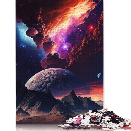 1000-teiliges buntes Galaxie-Puzzle, Schwierigkeitsgrad: Puzzle, Lernspiele, Spielzeug, 1000 Teile (38 x 26 cm) von GQmoney