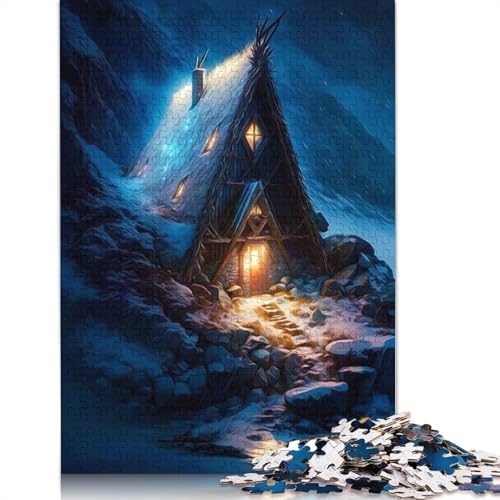 1000-teiliges süßes Haus-Puzzle für Erwachsene und Teenager, Papierpuzzle, 1000 Teile (75 x 50 cm) von GQmoney