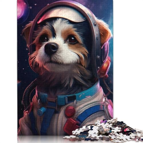 1500-teiliges Astronauten-Weltraumhund-Puzzle für Erwachsene, Puzzle für Erwachsene und Jugendliche, Lernspiel, 1500 Teile (85 x 57 cm) von GQmoney