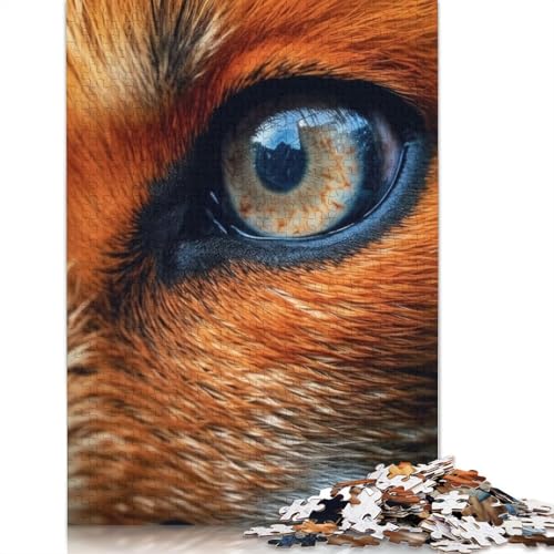 1500-teiliges Fuchsauge-Puzzle für Erwachsene, schwierige Holzpuzzles, Puzzles für Erwachsene, Lernspiel, Herausforderungsspielzeug, 1500 Stück (85 x 57 cm) von GQmoney