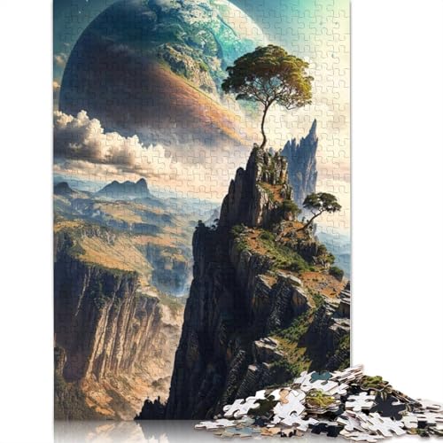 1500-teiliges Galaktisches Eden-Panorama-Puzzle für Erwachsene und Teenager. Holzpuzzle für Erwachsene, Lernspiel, Herausforderungsspielzeug, 1500 Teile (85 x 57 cm) von GQmoney
