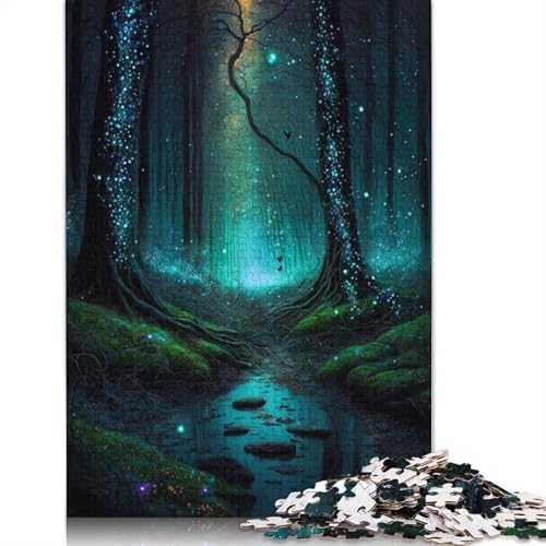 1500-teiliges Märchennachtwald-Puzzle für Erwachsene, Puzzle für Erwachsene und Jugendliche, Lernspiel, 1500 Teile (85 x 57 cm) von GQmoney