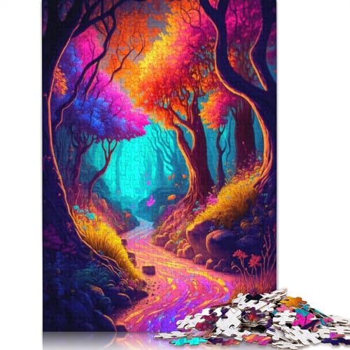1500-teiliges Psychedelic Art-Puzzle für Erwachsene Teenager. Holzpuzzles für Erwachsene, Lernspiel, Herausforderungsspielzeug, 1500 Teile (85 x 57 cm) von GQmoney