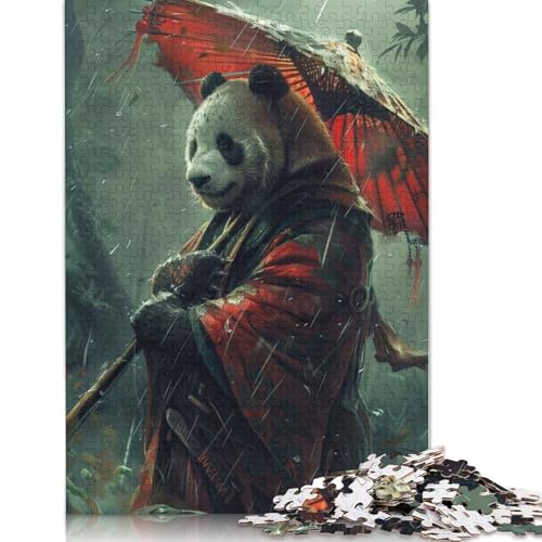 1500-teiliges Puzzle „Der geheimnisvolle Panda“ für Erwachsene Teenager. Holzpuzzle für Erwachsene, Lernspiel, Herausforderungsspielzeug, 1500 Teile (85 x 57 cm) von GQmoney