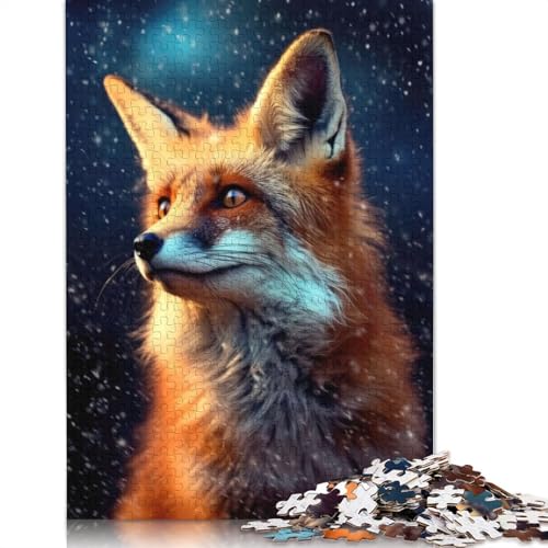 1500-teiliges Puzzle „Fuchsnacht“ für Erwachsene, Holzpuzzle für Erwachsene und Jugendliche ab 12 Jahren, 1500 Teile (85 x 57 cm) von GQmoney