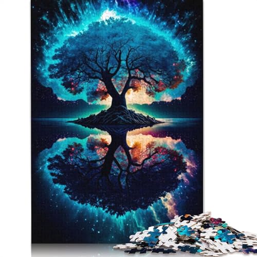 1500-teiliges Puzzle „Kosmischer Lebensbaum“ für Erwachsene Teenager. Holzpuzzles für Teenager, Geschenke, Entspannungspuzzles, Spiele, 1500 Teile (85 x 57 cm) von GQmoney