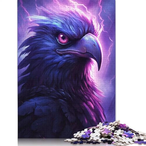 1500-teiliges Puzzle „Purple Storm Raven“ für Erwachsene, Holzpuzzle für Erwachsene und Jugendliche ab 12 Jahren, 1500 Teile (85 x 57 cm) von GQmoney