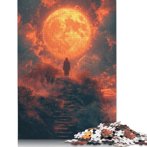 1500-teiliges Puzzle „Stairway to The Moon“ für Erwachsene Teenager, Holzpuzzles für Teenager, Geschenke, Entspannungspuzzles, Spiele, 1500 Teile (85 x 57 cm) von GQmoney