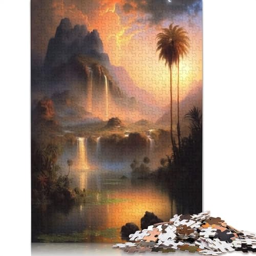 1500-teiliges Puzzle „The Mountain Oasis“ für Erwachsene Teenager, Puzzle für Erwachsene, Lernspiel für Erwachsene, 1500 Teile (85 x 57 cm) von GQmoney