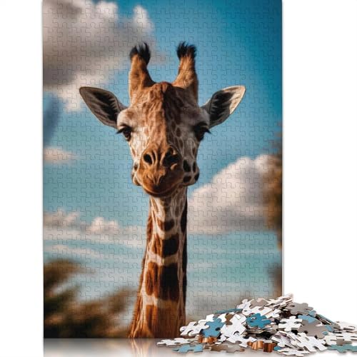 1500-teiliges Puzzle für Erwachsene, schöne Giraffe, quadratische Puzzles für Erwachsene und Holzpuzzles, Lernspiel, 1500 Teile (85 x 57 cm) von GQmoney