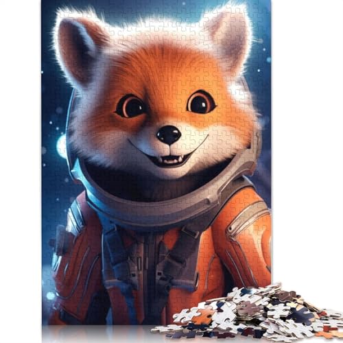 1500-teiliges Puzzle mit Astronautenbaby und Rotfuchs für Erwachsene und Teenager. Holzpuzzles für Teenager, Geschenke, Entspannungspuzzles, Spiele, 1500 Teile (85 x 57 cm) von GQmoney