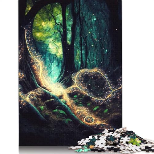 1500-teiliges Puzzle mit Fantasiebäumen für Erwachsene und Teenager. Holzpuzzle für Erwachsene, Lernspiel, Herausforderungsspielzeug, 1500 Teile (85 x 57 cm) von GQmoney