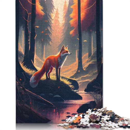 1500-teiliges Puzzle mit Fuchs-Waldtieren für Erwachsene und Teenager. Puzzle für Erwachsene, Lernspiel für Erwachsene, 1500 Teile (85 x 57 cm) von GQmoney