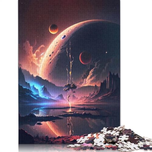 1500-teiliges Puzzle mit Weltraumbaumszene für Erwachsene und Teenager, Puzzle für Erwachsene, Lernspiel für Erwachsene, 1500 Teile (85 x 57 cm) von GQmoney